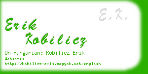 erik kobilicz business card